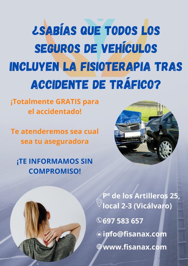 Fisioterapia incluida en accidentes de tráfico